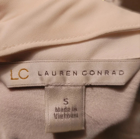 LC Lauren Conrad creamy white/ off white blouse with removable collar - Picture 4 of 9